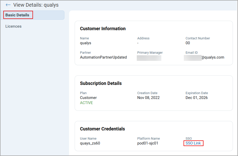 Customer Basic Details tab.