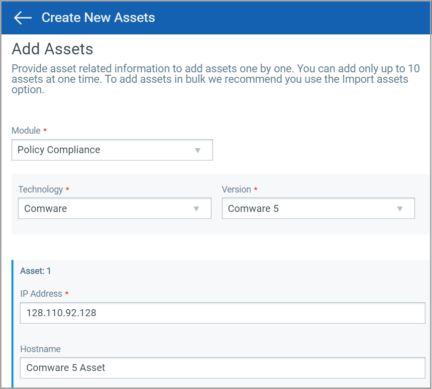 Add Assets