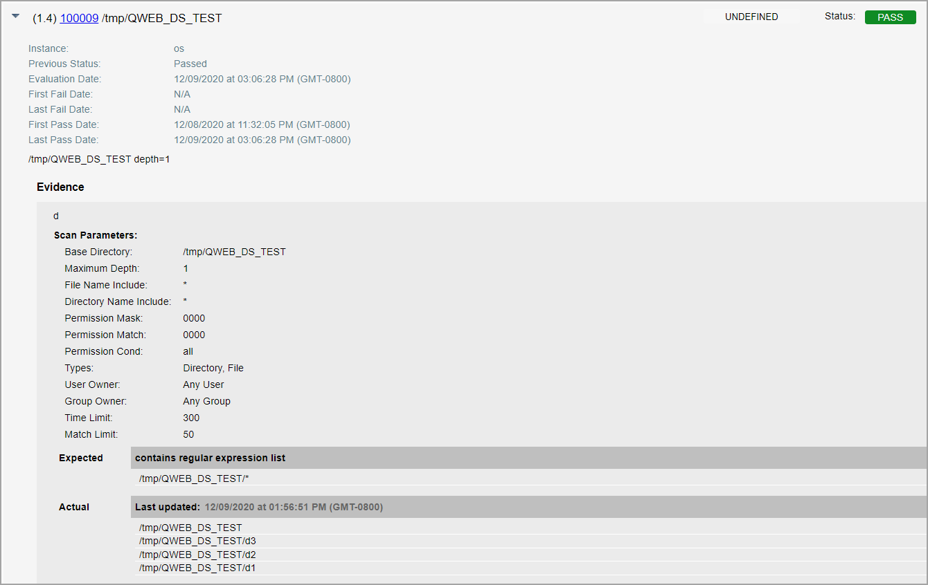 Unix Directory Search, Scanner Results