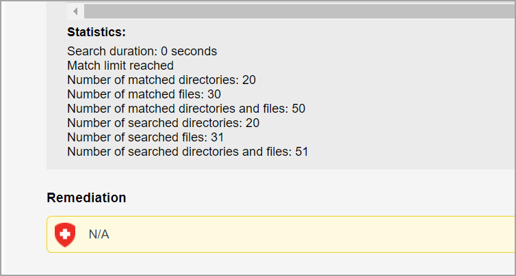 Windows Directory Search UDC, Scanner Results