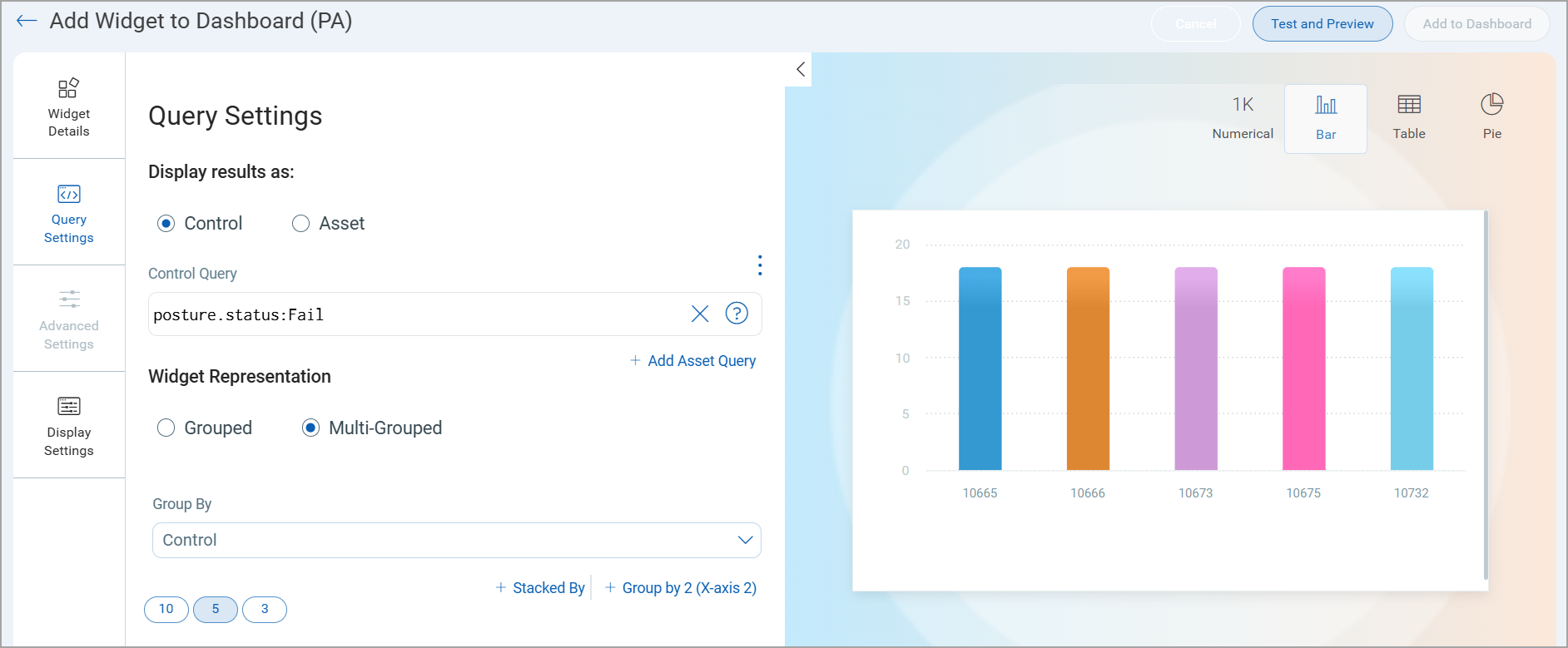 Bar Widget Multi-Grouped