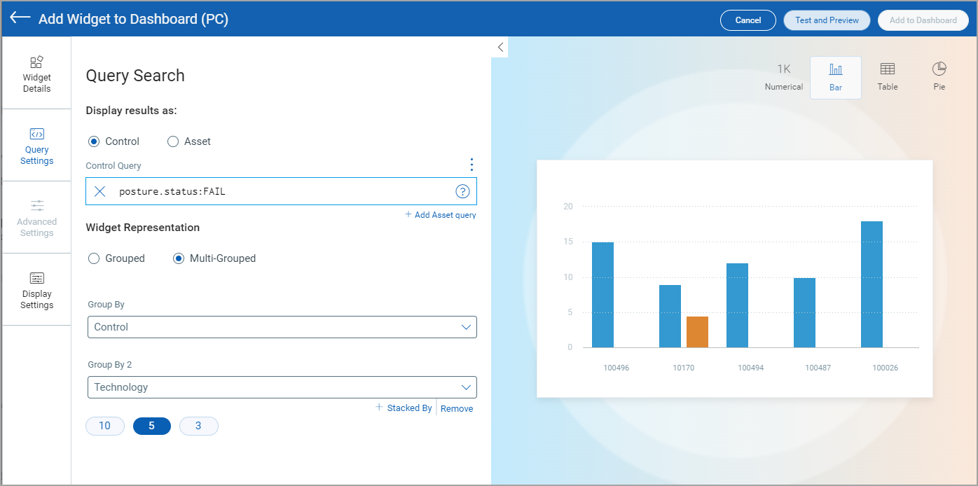 Bar Widget Multi-Grouped