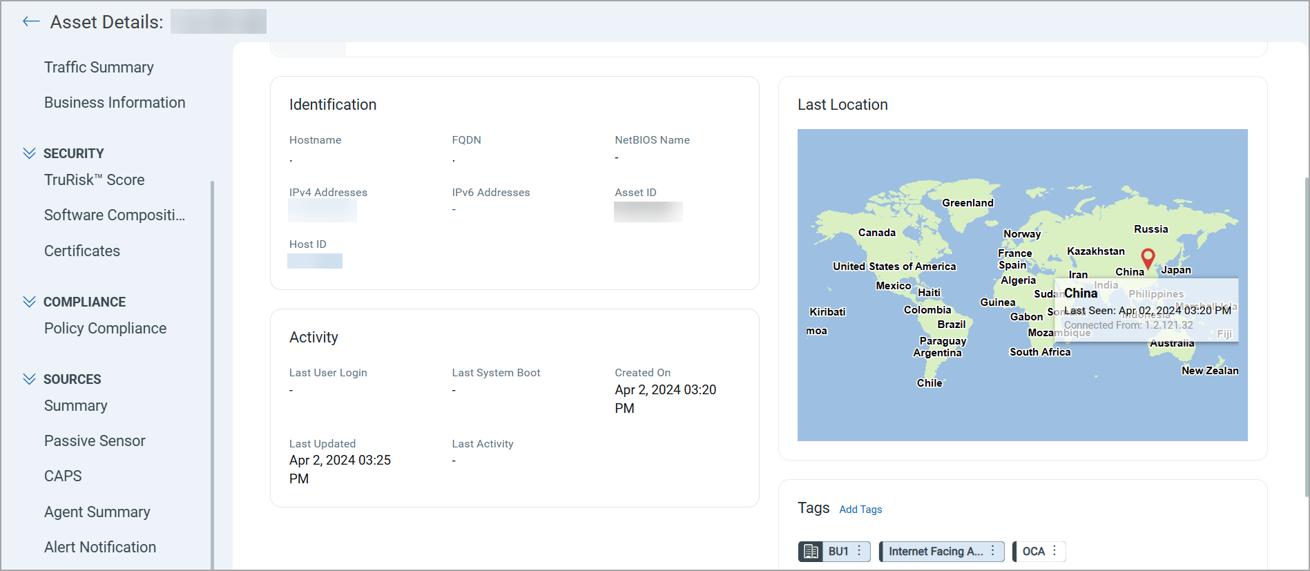 View Asset Summary