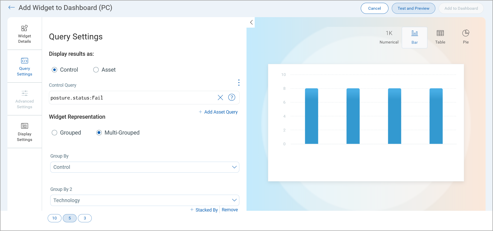 Bar Widget Multi-Grouped