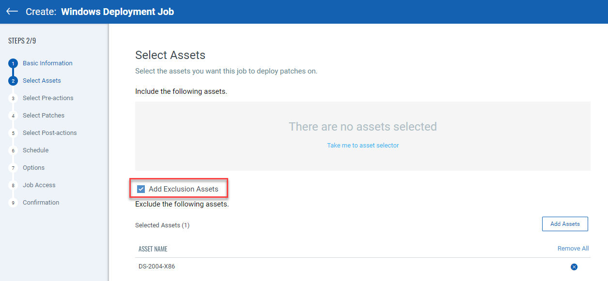 Exclude Assets