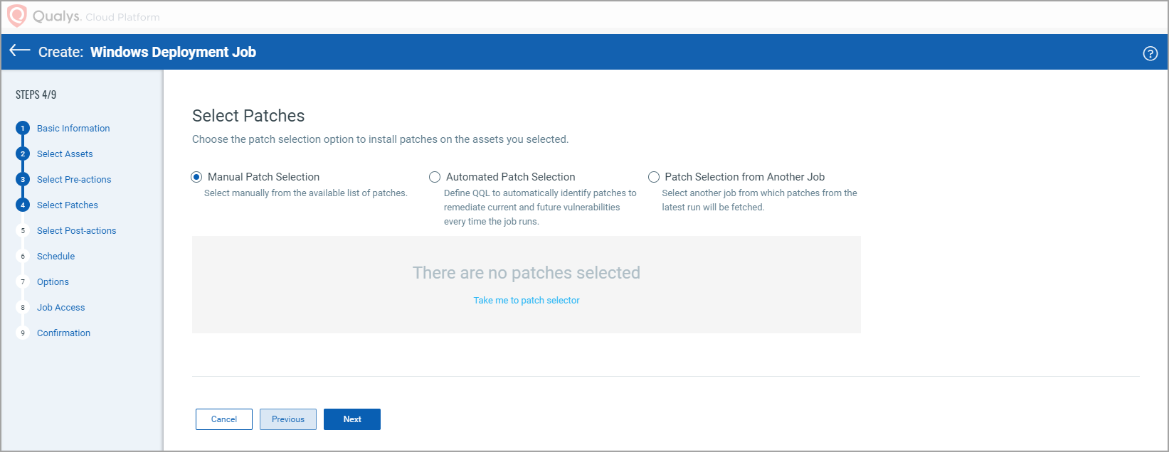 Manual Patch Selection