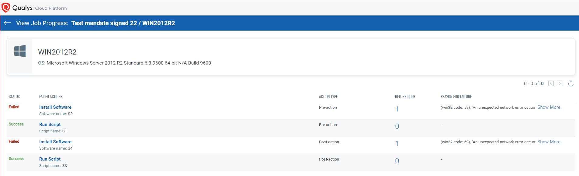 View Action Results.