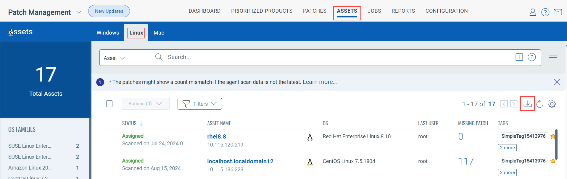 Generate Assets Report - Linux.