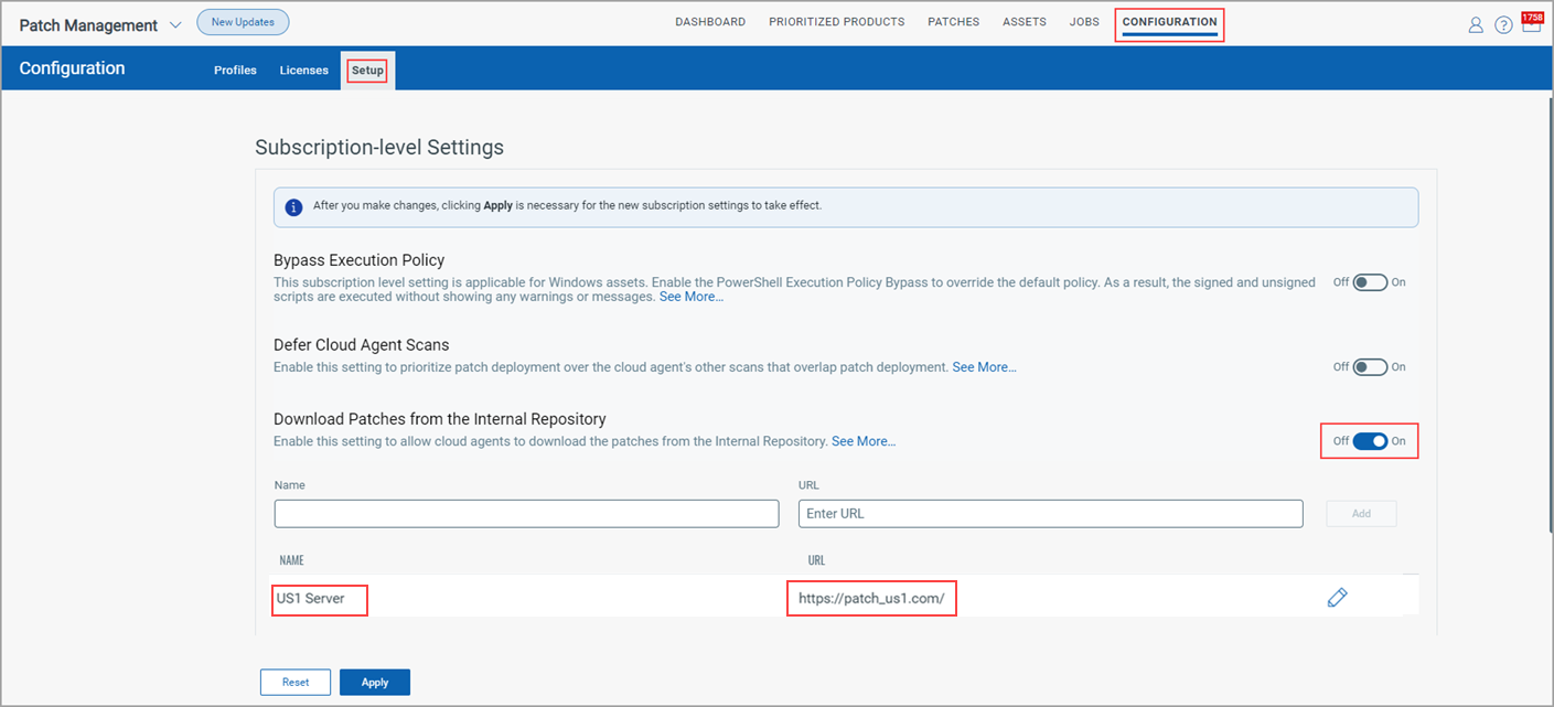 Download Patches from Internal Repository.