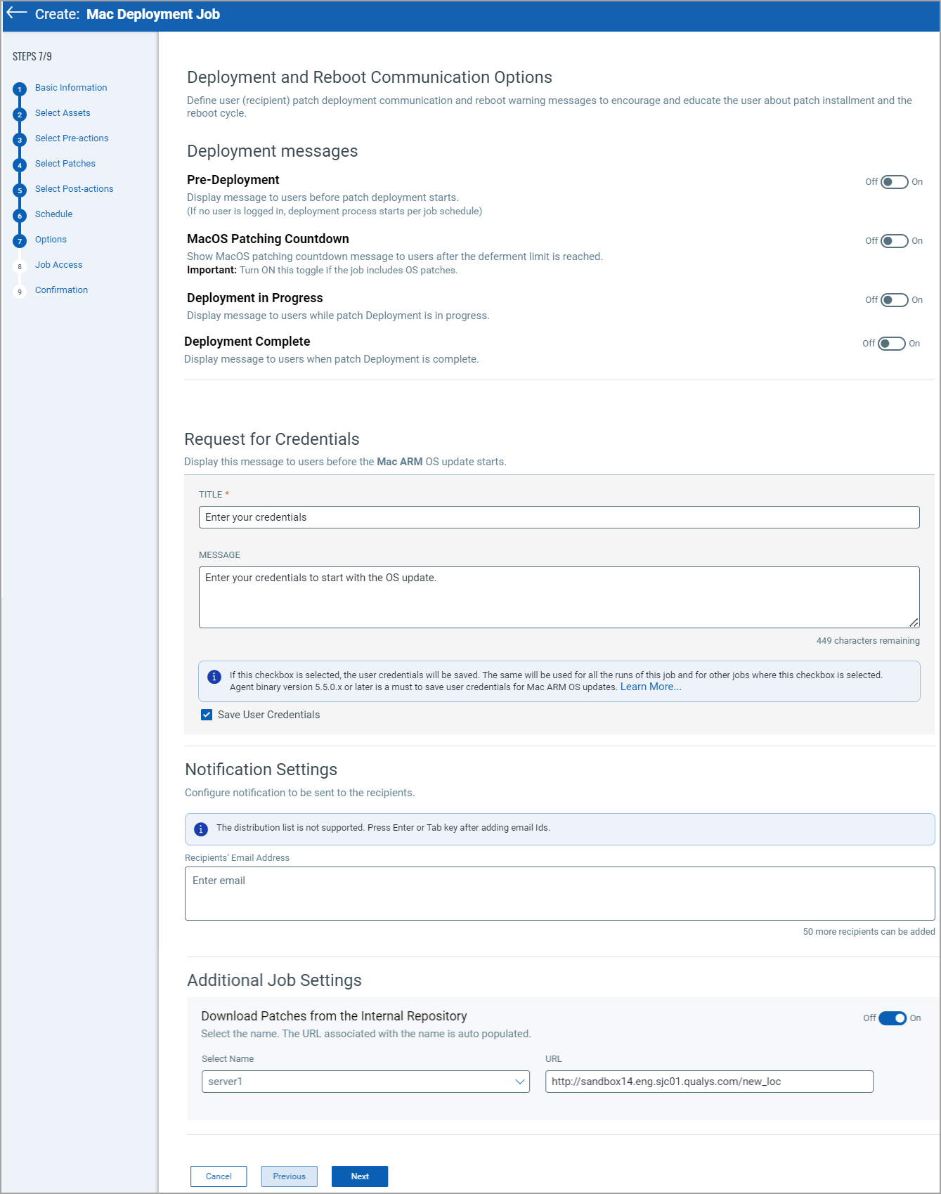 Deployment and Reboot Communication Options - Mac Job.