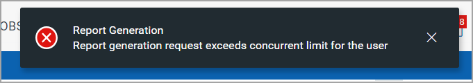 Report Generation exceeded concurrent limit.