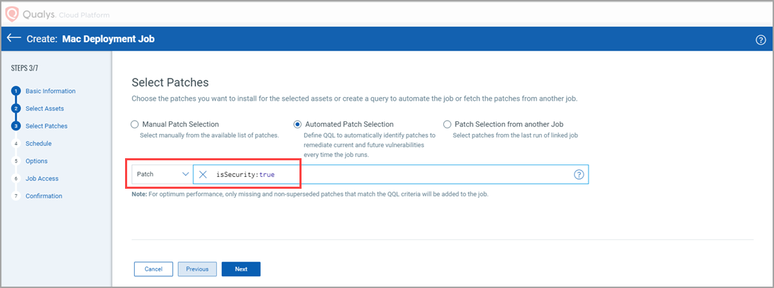 Automate Patch Selection for Mac