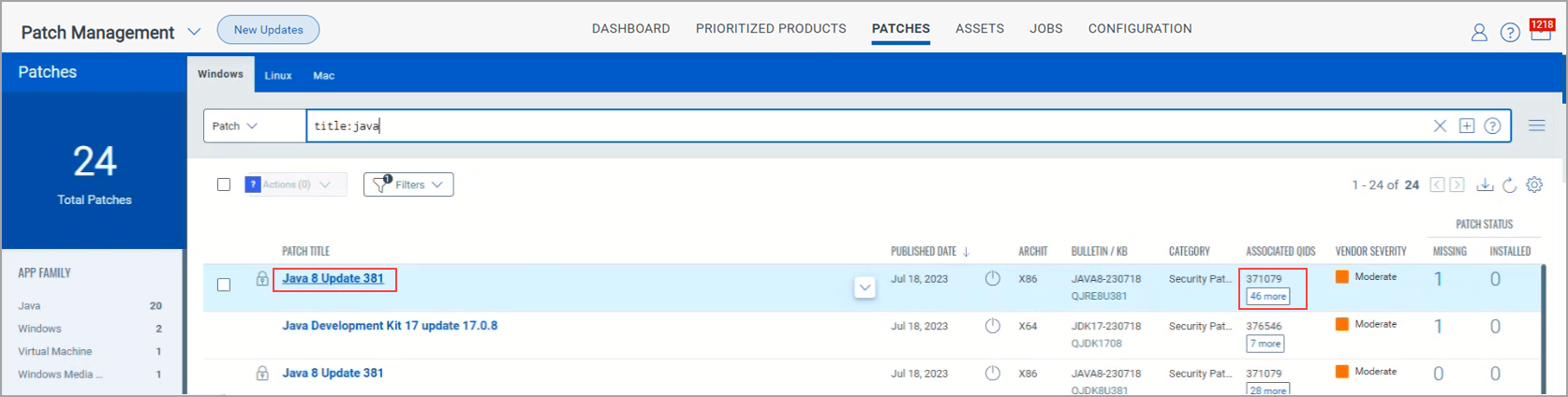 QID count is lowered.