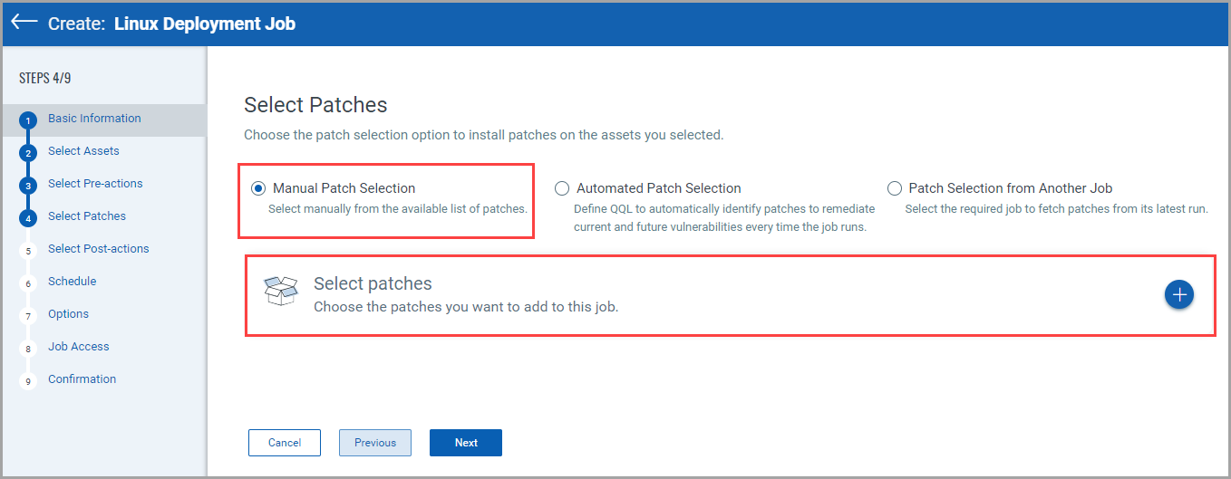 Manual Patch Selection.
