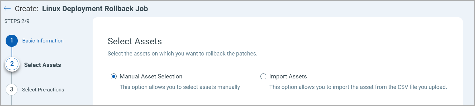 Asset Selection Method.