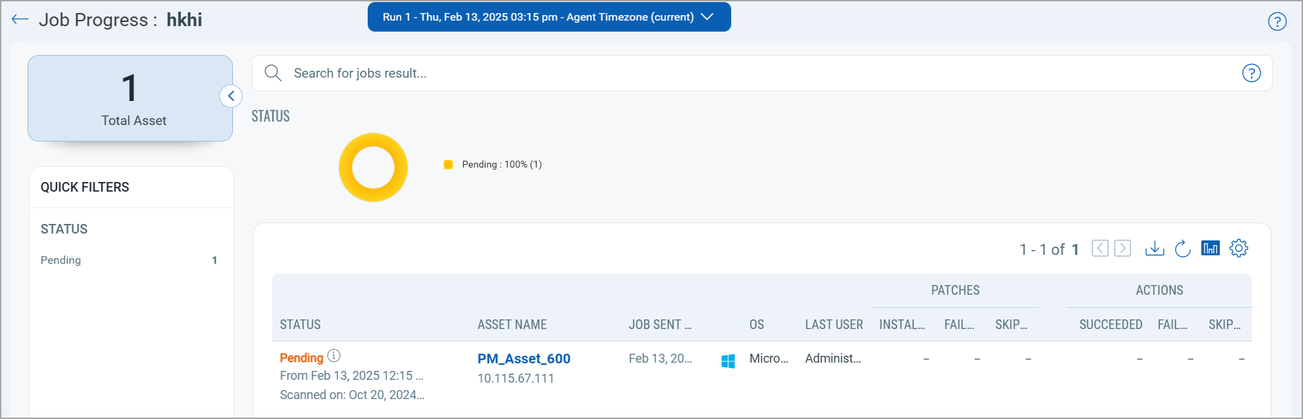 Interim Job Status.