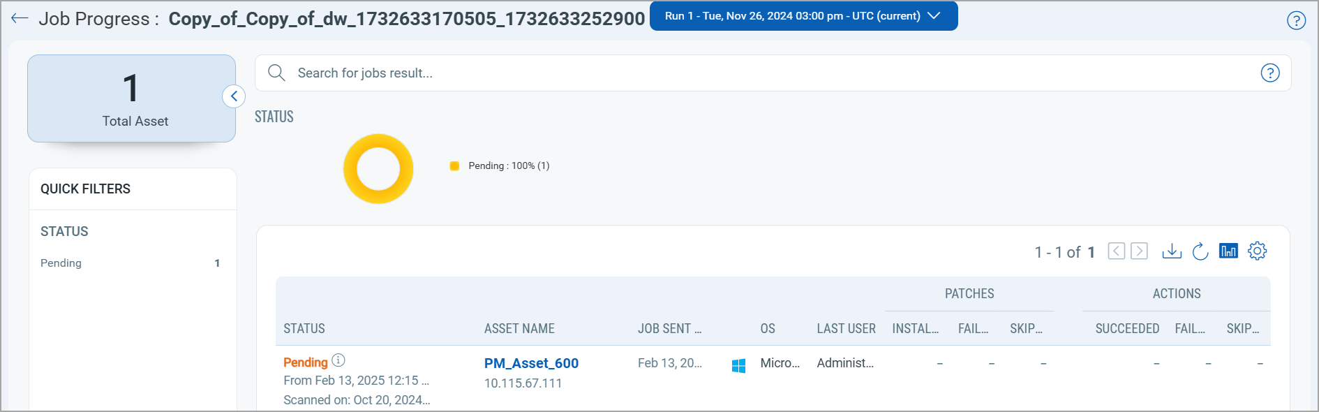 Job Progress.
