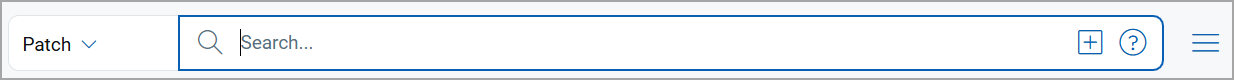 patch tokens search bar.
