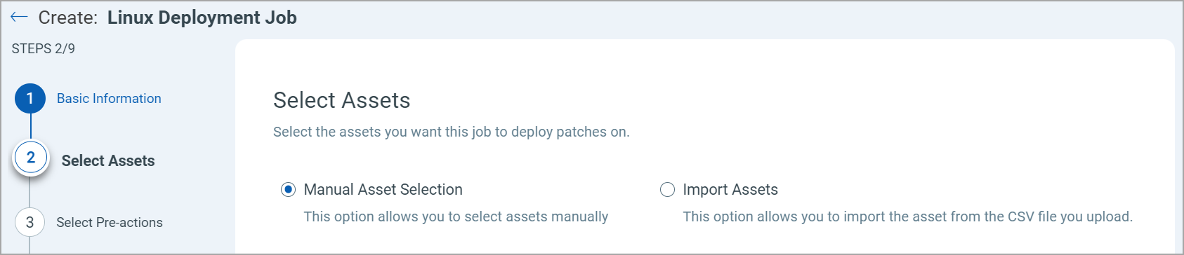 Asset Selection Method.