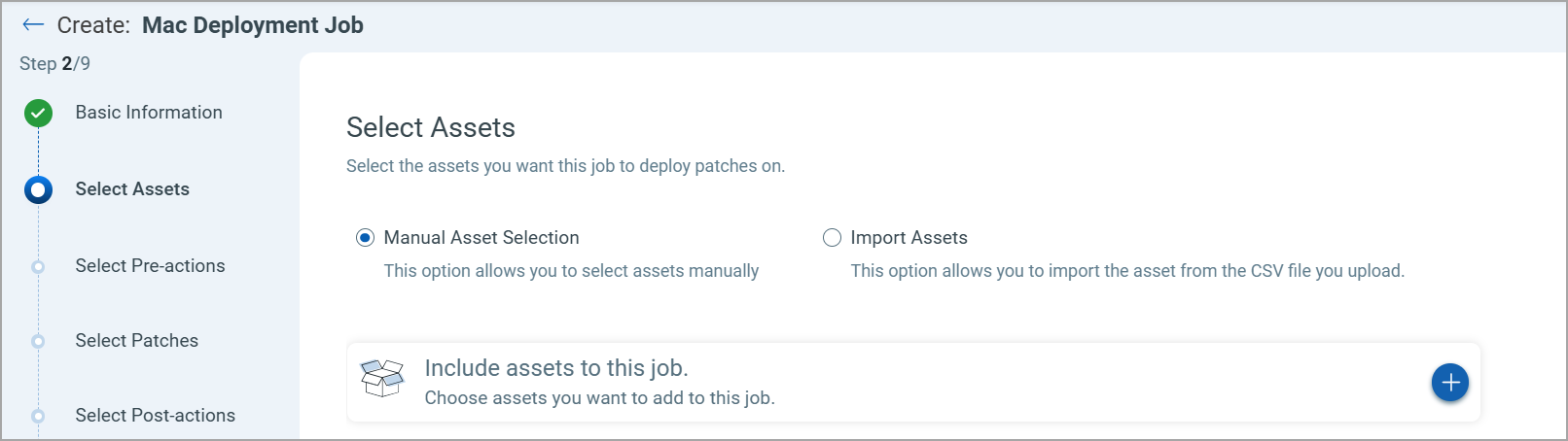 Asset Selection Method.
