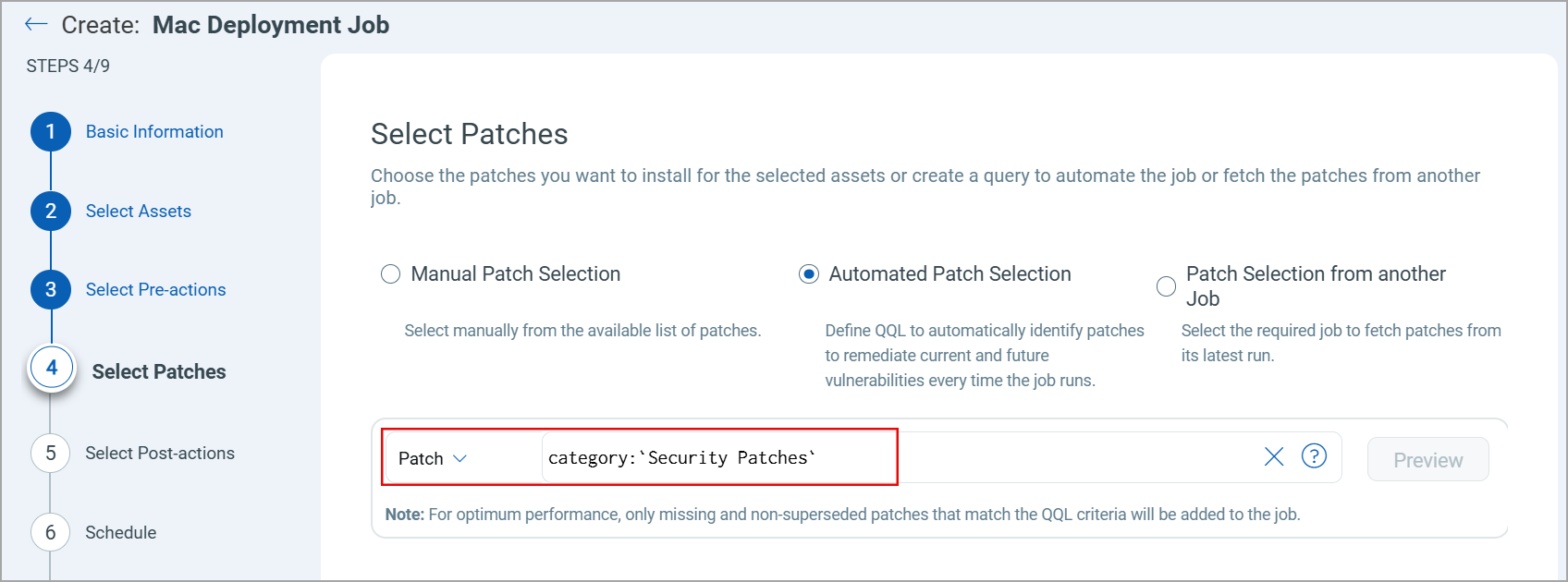 Automate Patch Selection for Mac