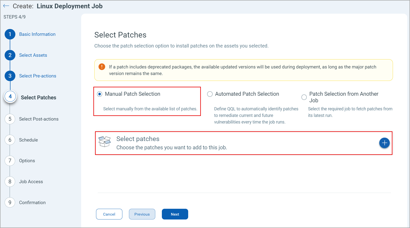 Manual Patch Selection.