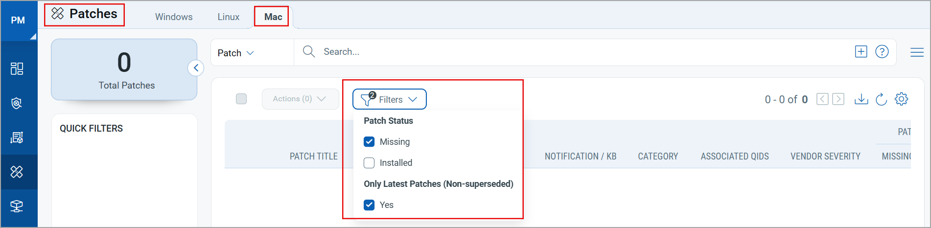 Filters for Mac Assets