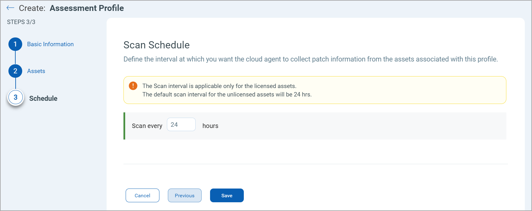Assessment Profile Settings