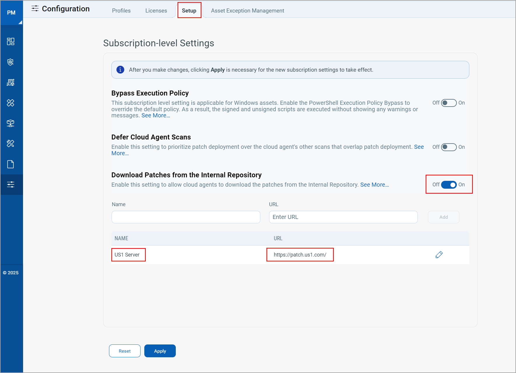 Download Patches from Internal Repository.