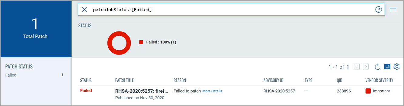 Vendor Patch and OS Patch Failure Error Codes