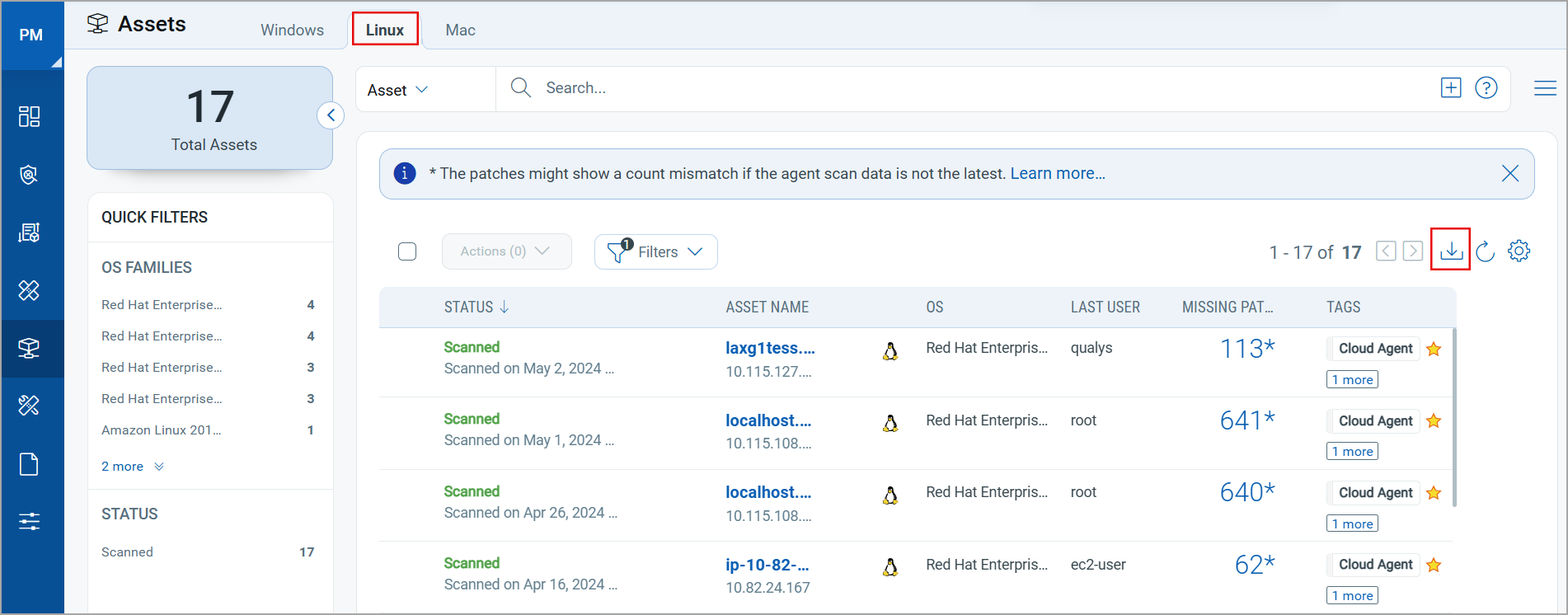 Generate Assets Report - Linux.