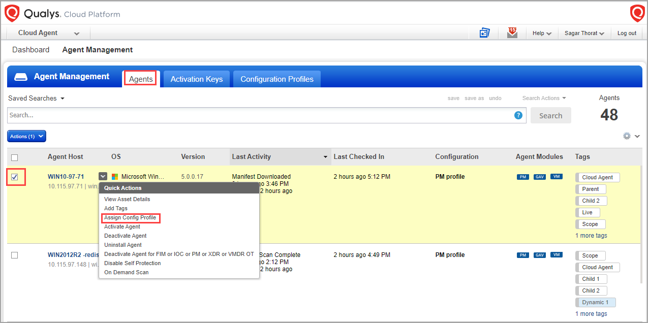 Assign CA Config Profile