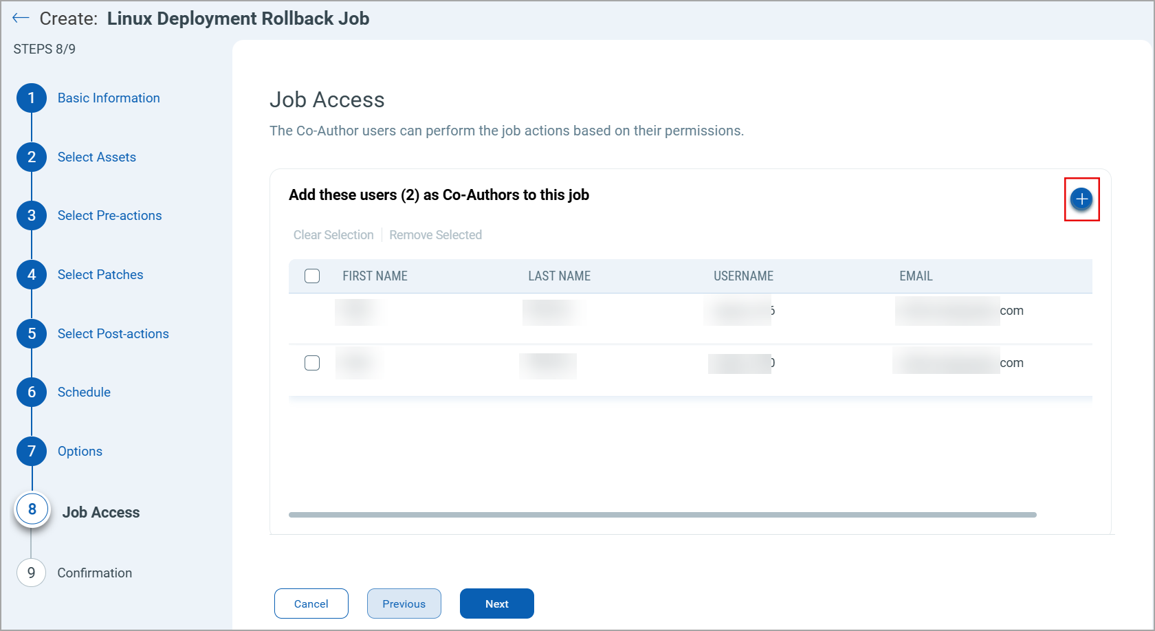 Linux rollback job access.