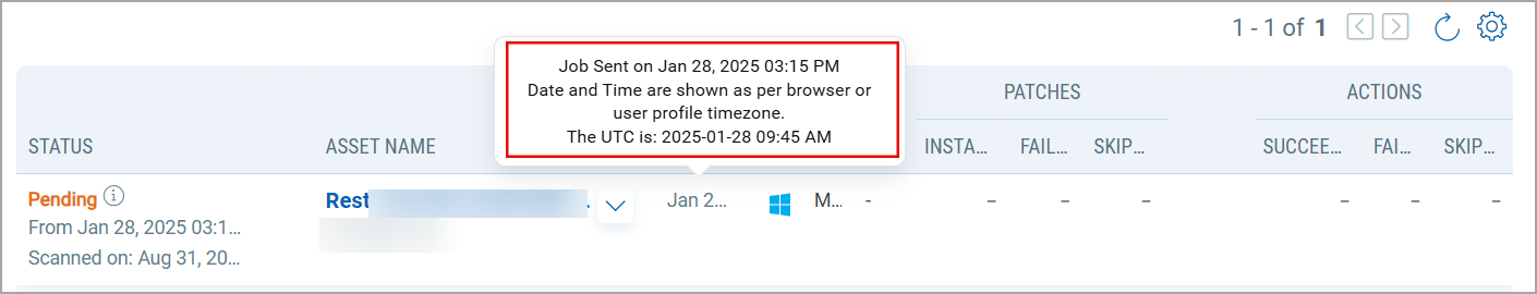 Job Sent On Date
