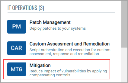 Mitigation module.