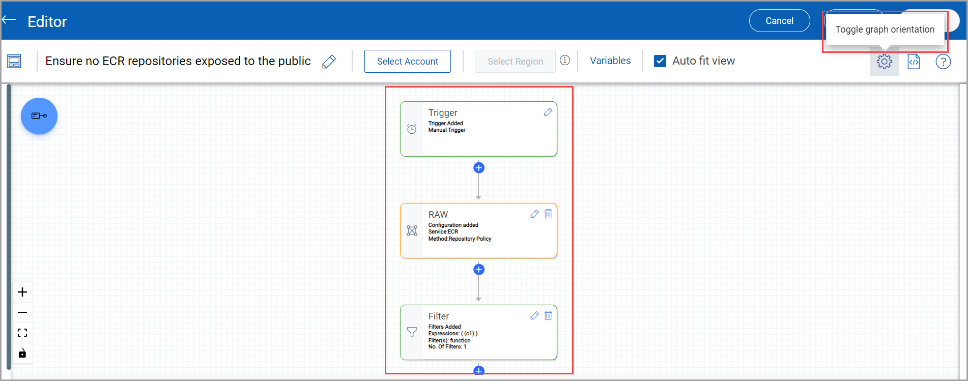 view toggle graph orientation.