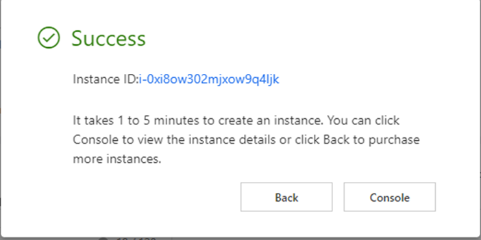 Order confirmation details
