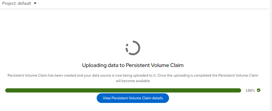 Persistent Volume Claim details page