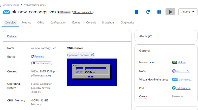 VNC console access option