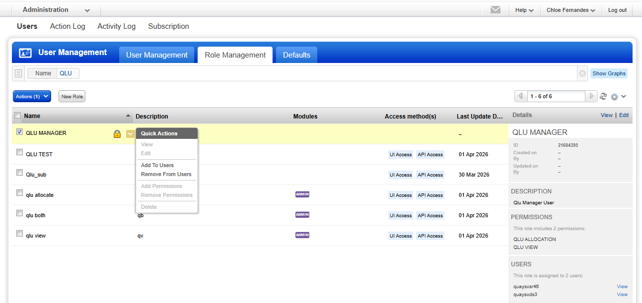 QLU manager
