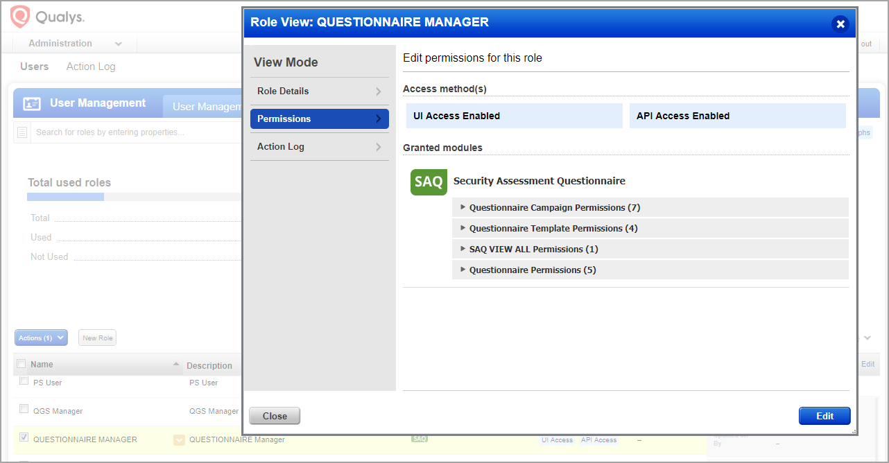 user roles and permissions