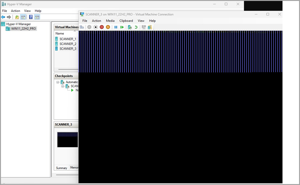 scanner VM is not started.