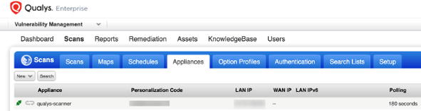 Appliances list in UI