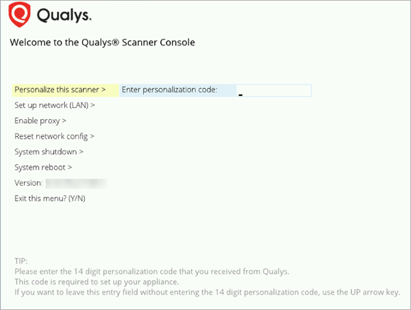 scanner console personalize