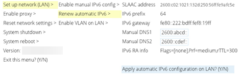 Renew automatic IPv6