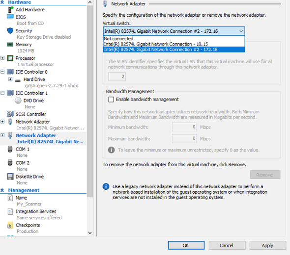 Split Network Configuration