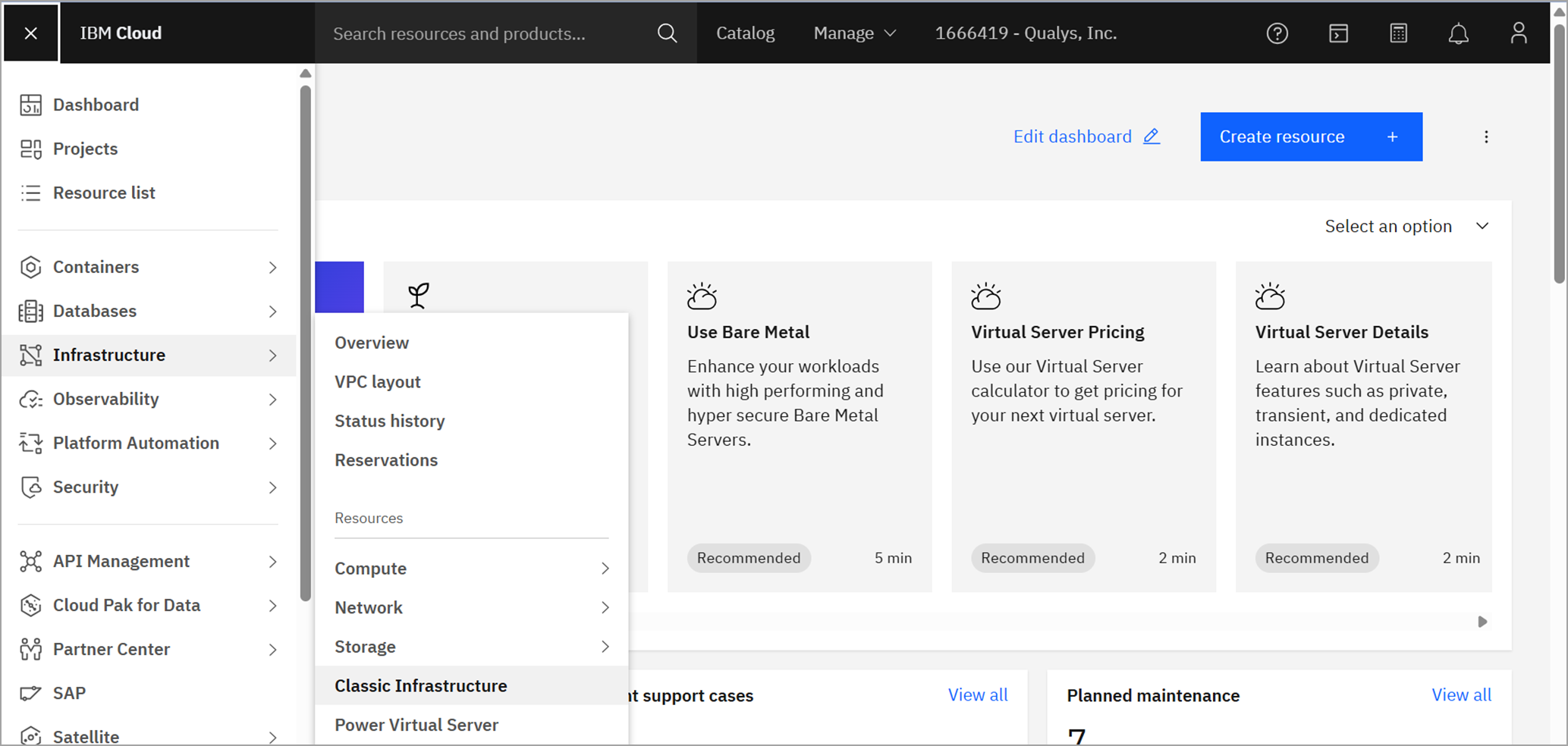 Classic Infrastructure.