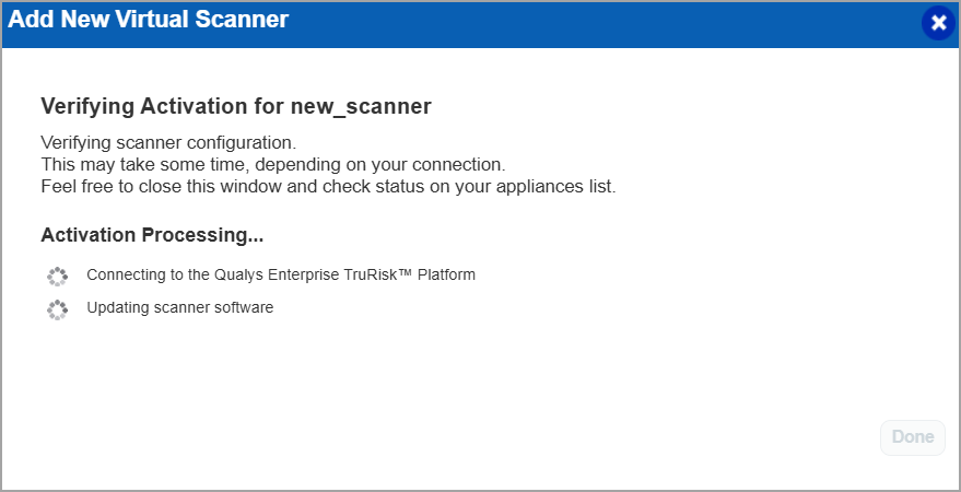 activation in progress.