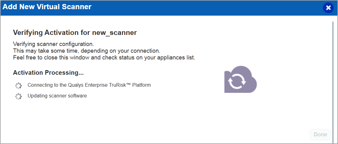 activation in progress.