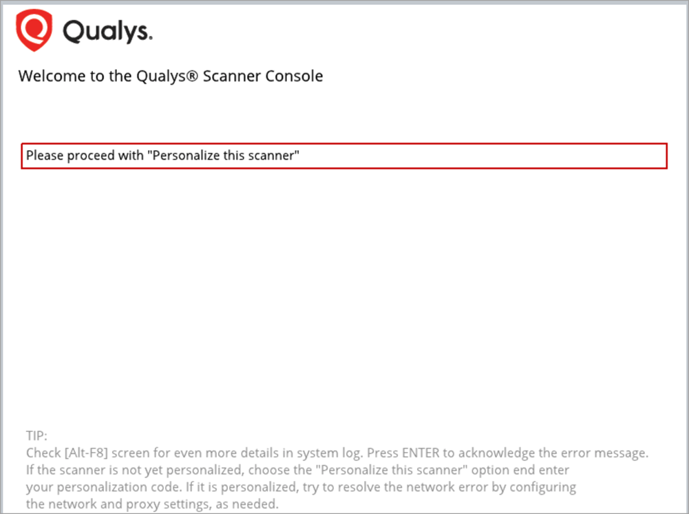 Personalize this scanner message